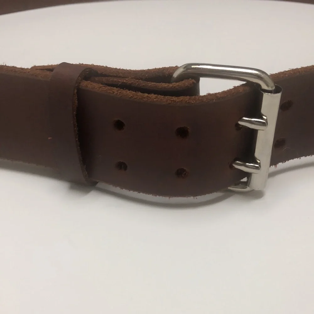 Wide brown leather belt!